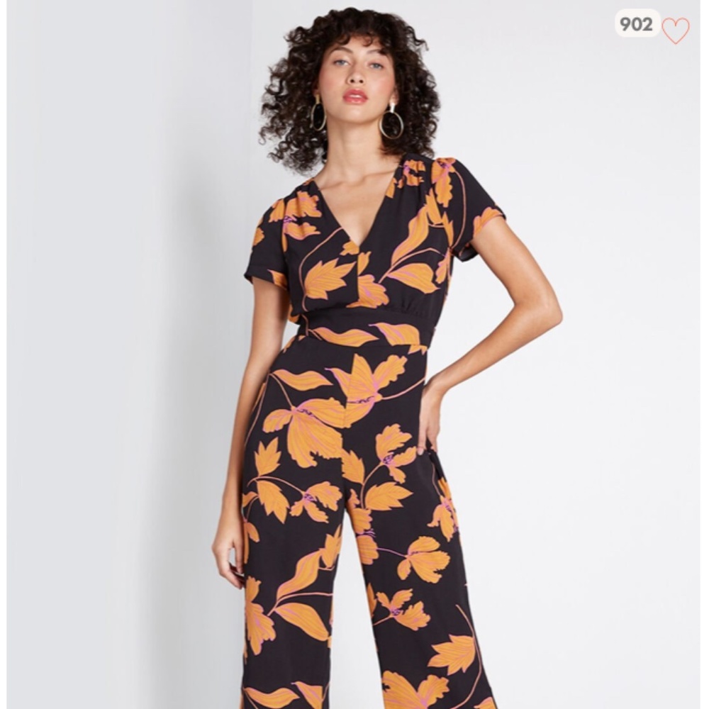 Modcloth Floral Jumpsuit